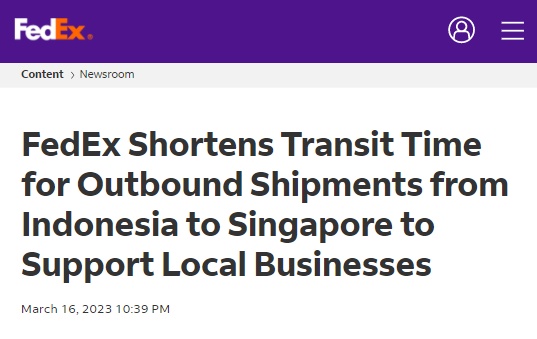 联邦快递加强印度尼西亚国际出境快递服务
