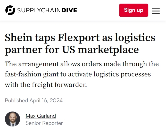SHEIN与Flexport达成美国市场物流合作